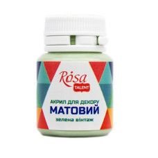 Краска акриловая для декора матовая ROSA Talent Deco Akrylic 20 мл 47 Зеленыйй винтаж